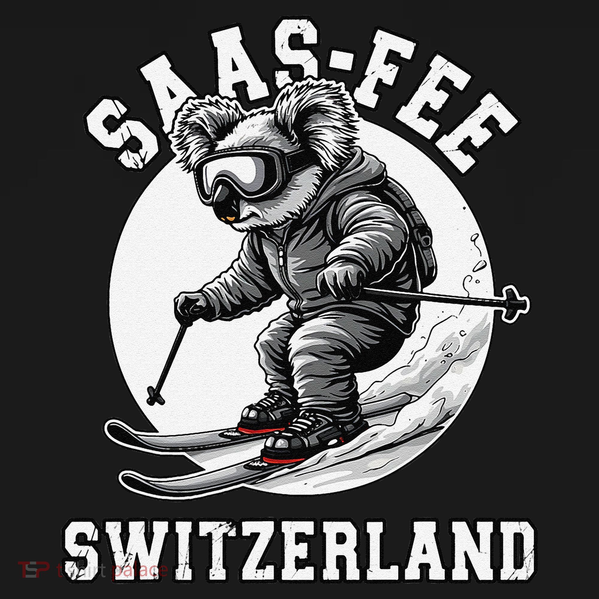 Saas-Fee Koala Bear Ski Resort Swiss Alps Skiing Women's Tank Top
