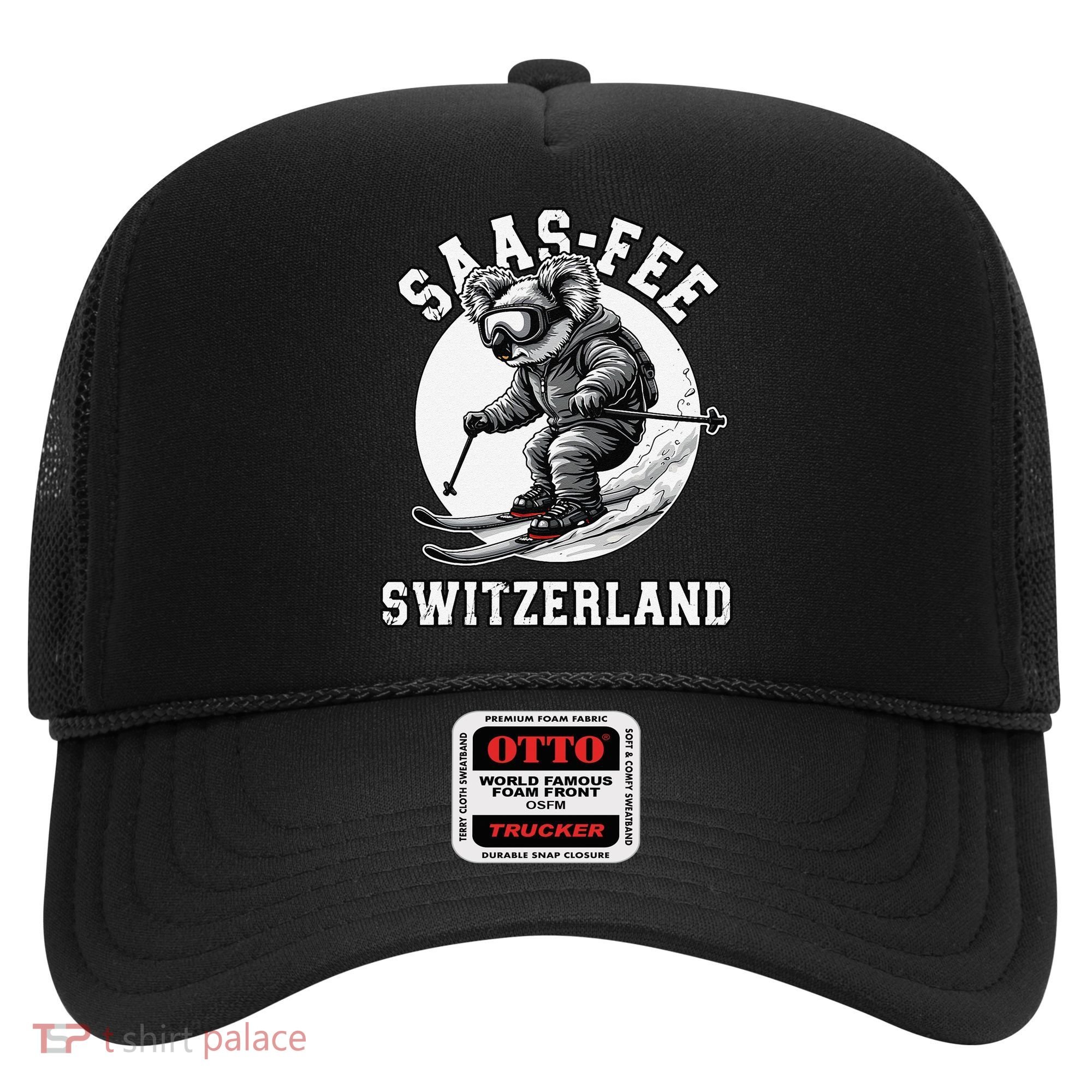 Saas-Fee Koala Bear Ski Resort Swiss Alps Skiing Hat