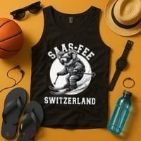 Saas-Fee Koala Bear Ski Resort Swiss Alps Skiing Tank Top thumb 4