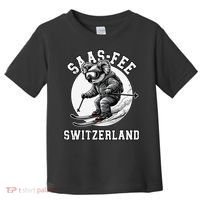 Saas-Fee Koala Bear Ski Resort Swiss Alps Skiing Toddler T-Shirt thumb 0