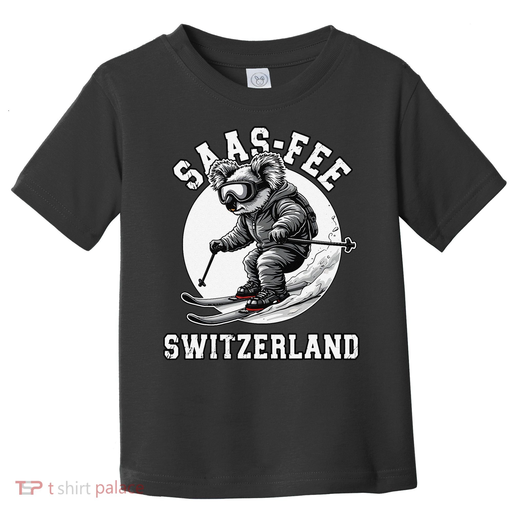 Saas-Fee Koala Bear Ski Resort Swiss Alps Skiing Toddler T-Shirt