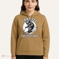 Saas-Fee Koala Bear Ski Resort Swiss Alps Skiing Hoodie thumb 5