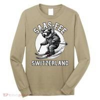 Saas-Fee Koala Bear Ski Resort Swiss Alps Skiing Long Sleeve Shirt thumb 0