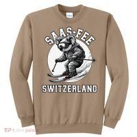 Saas-Fee Koala Bear Ski Resort Swiss Alps Skiing Sweatshirt thumb 0