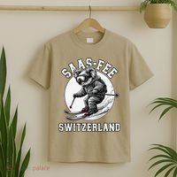 Saas-Fee Koala Bear Ski Resort Swiss Alps Skiing T-Shirt thumb 2