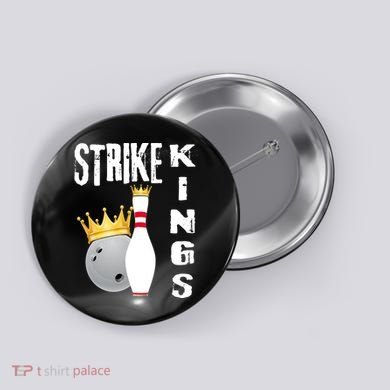 Strike Kings Bowling Logo Button