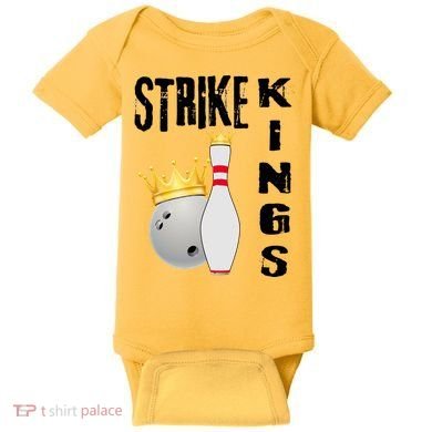 Strike Kings Bowling Logo Baby Bodysuit