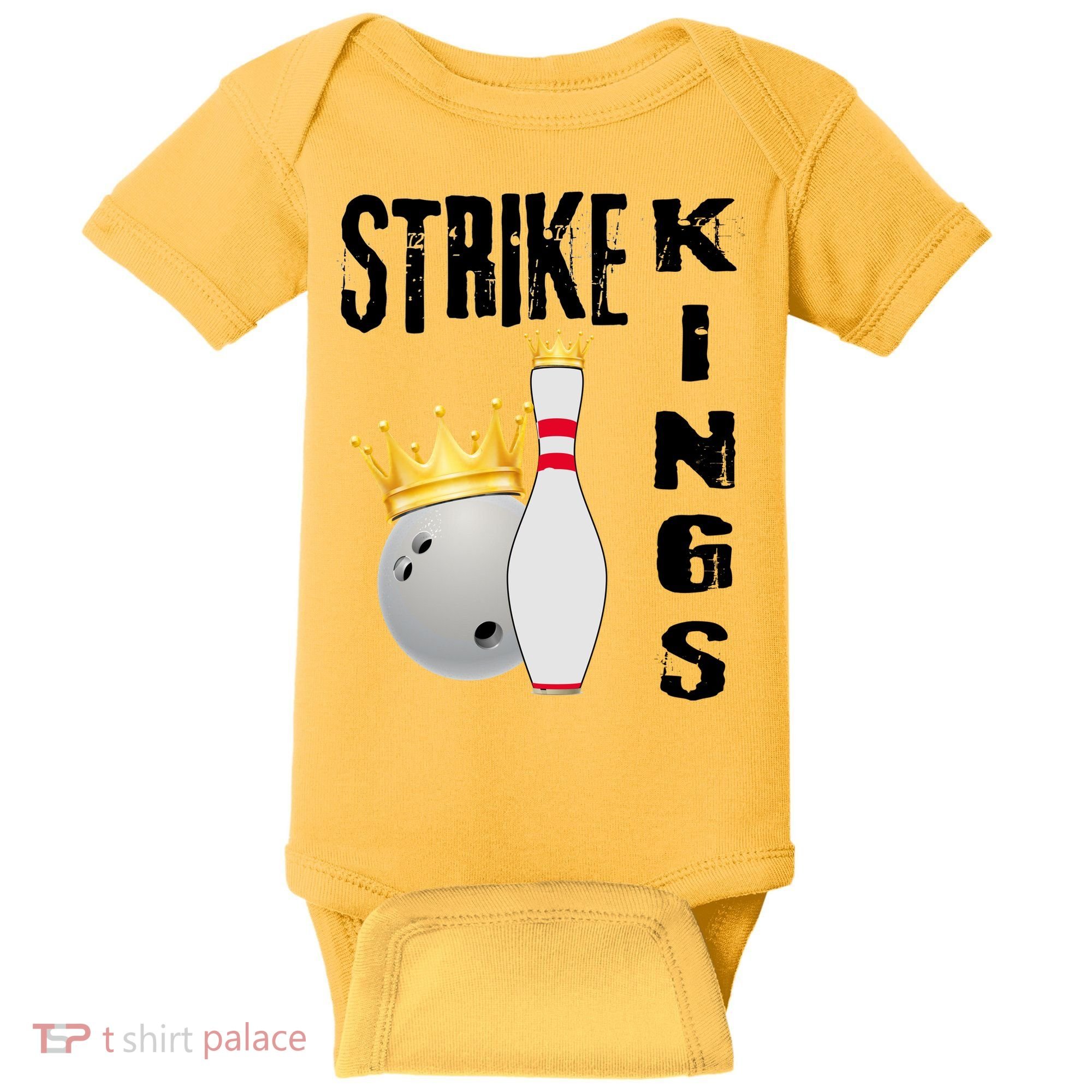 Strike Kings Bowling Logo Baby Bodysuit