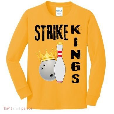 Strike Kings Bowling Logo Kids Long Sleeve Shirt