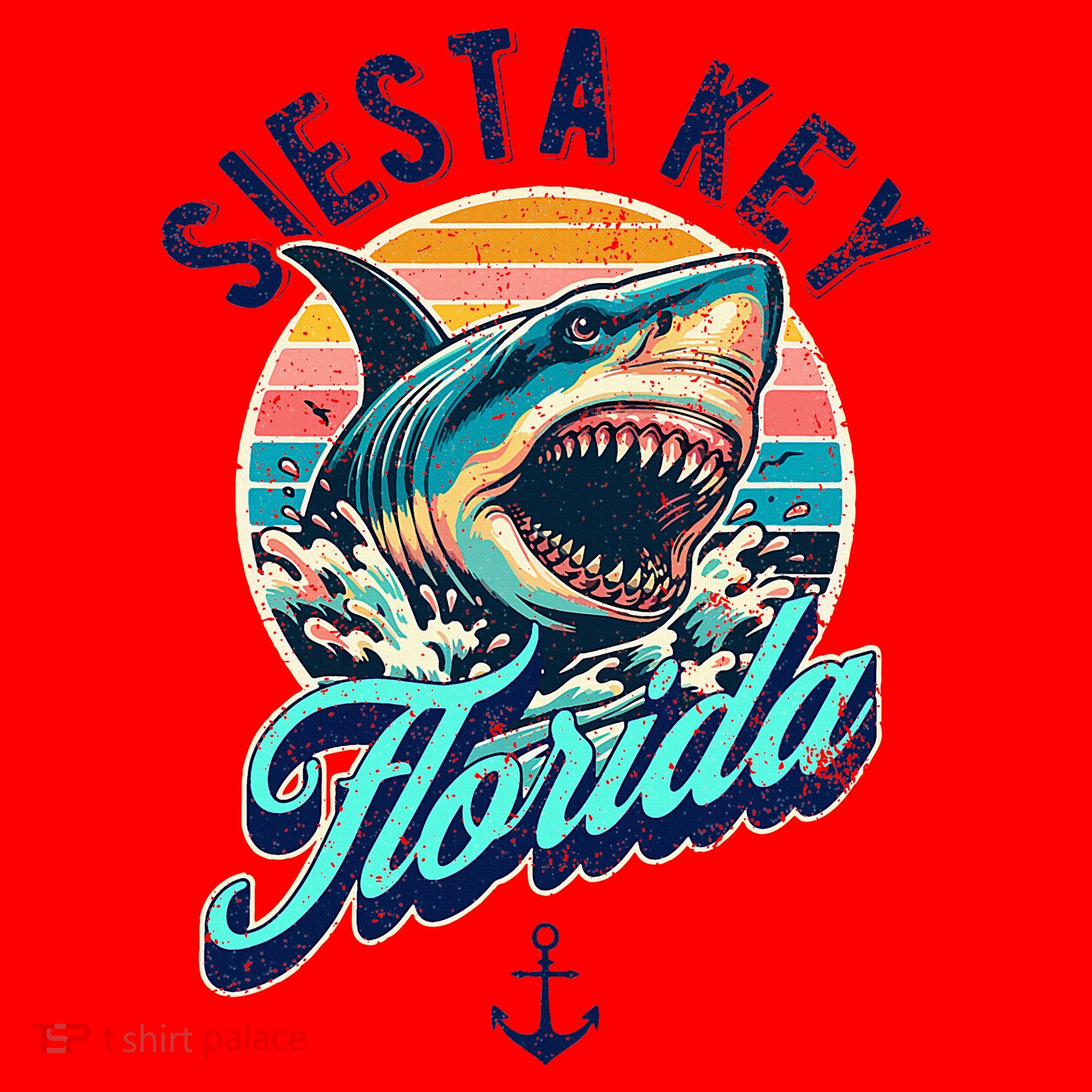 Siesta Key Beach Florida Usa Shark Santa Hat
