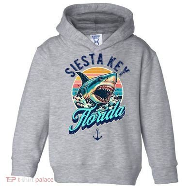 Siesta Key Beach Florida Usa Shark Toddler Hoodie
