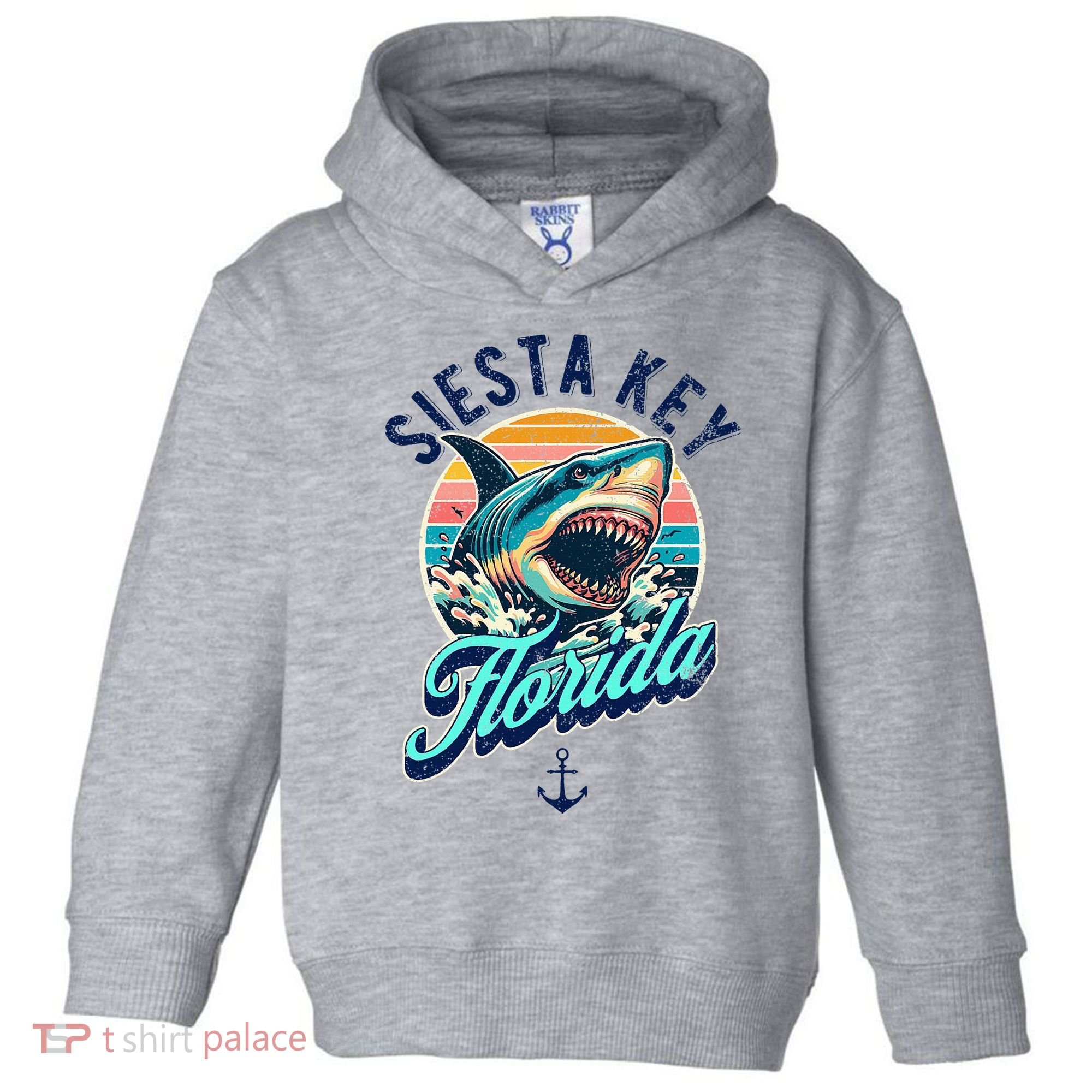 Siesta Key Beach Florida Usa Shark Toddler Hoodie