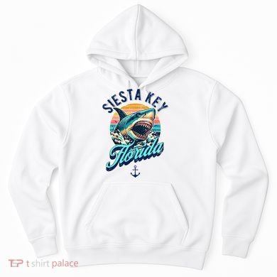 Siesta Key Beach Florida Usa Shark Hoodie