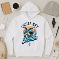 Siesta Key Beach Florida Usa Shark Hoodie thumb 3