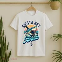 Siesta Key Beach Florida Usa Shark T-Shirt thumb 2
