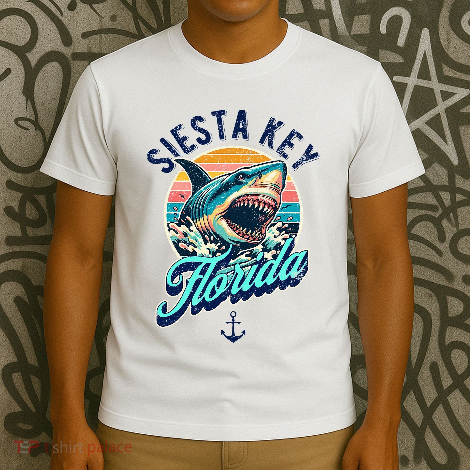 Siesta Key Beach Florida Usa Shark T-Shirt