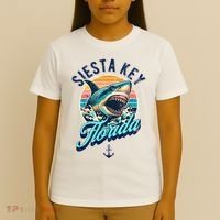 Siesta Key Beach Florida Usa Shark T-Shirt thumb 4