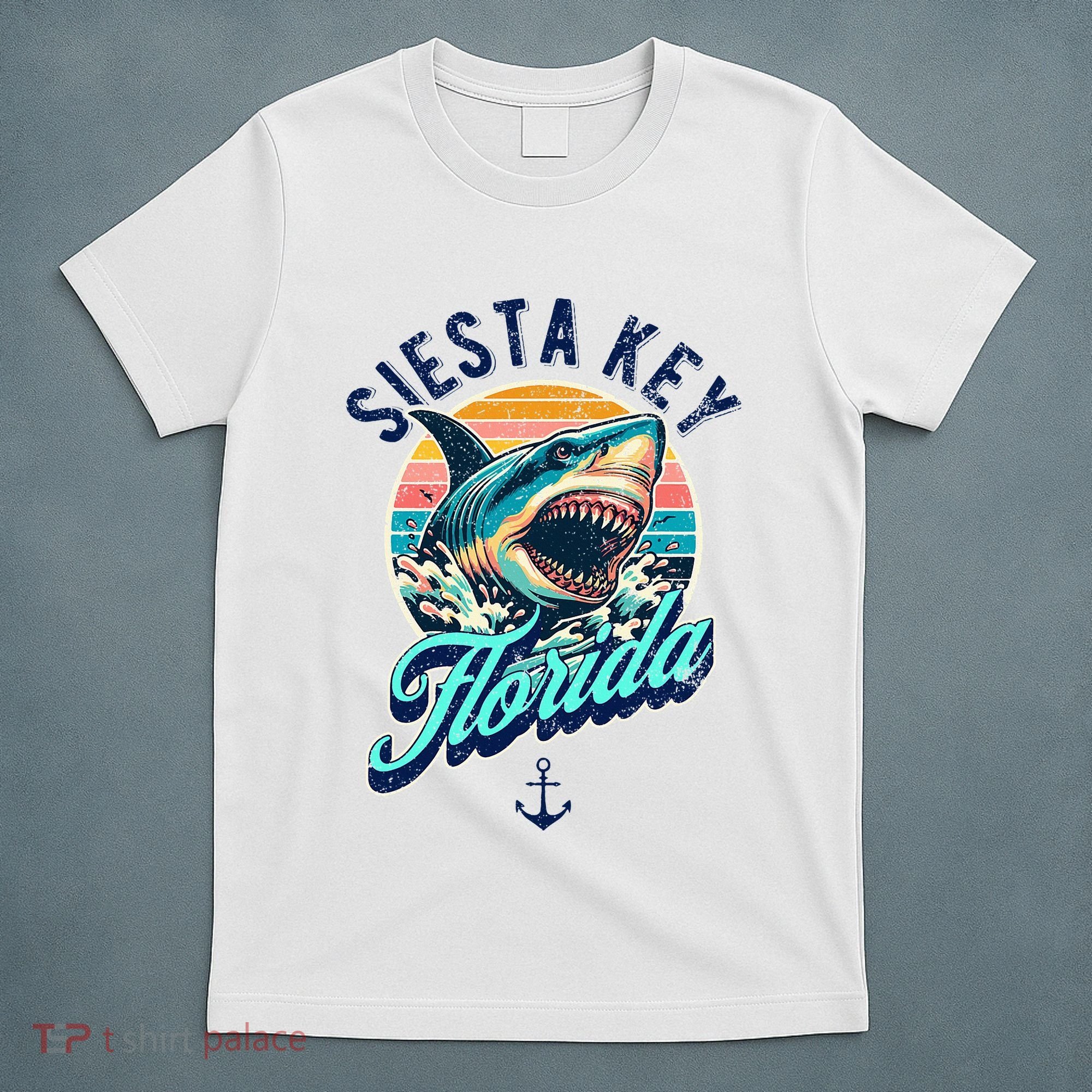 Siesta Key Beach Florida Usa Shark T-Shirt