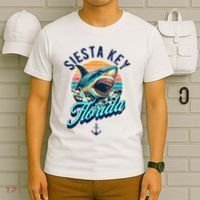 Siesta Key Beach Florida Usa Shark T-Shirt thumb 6