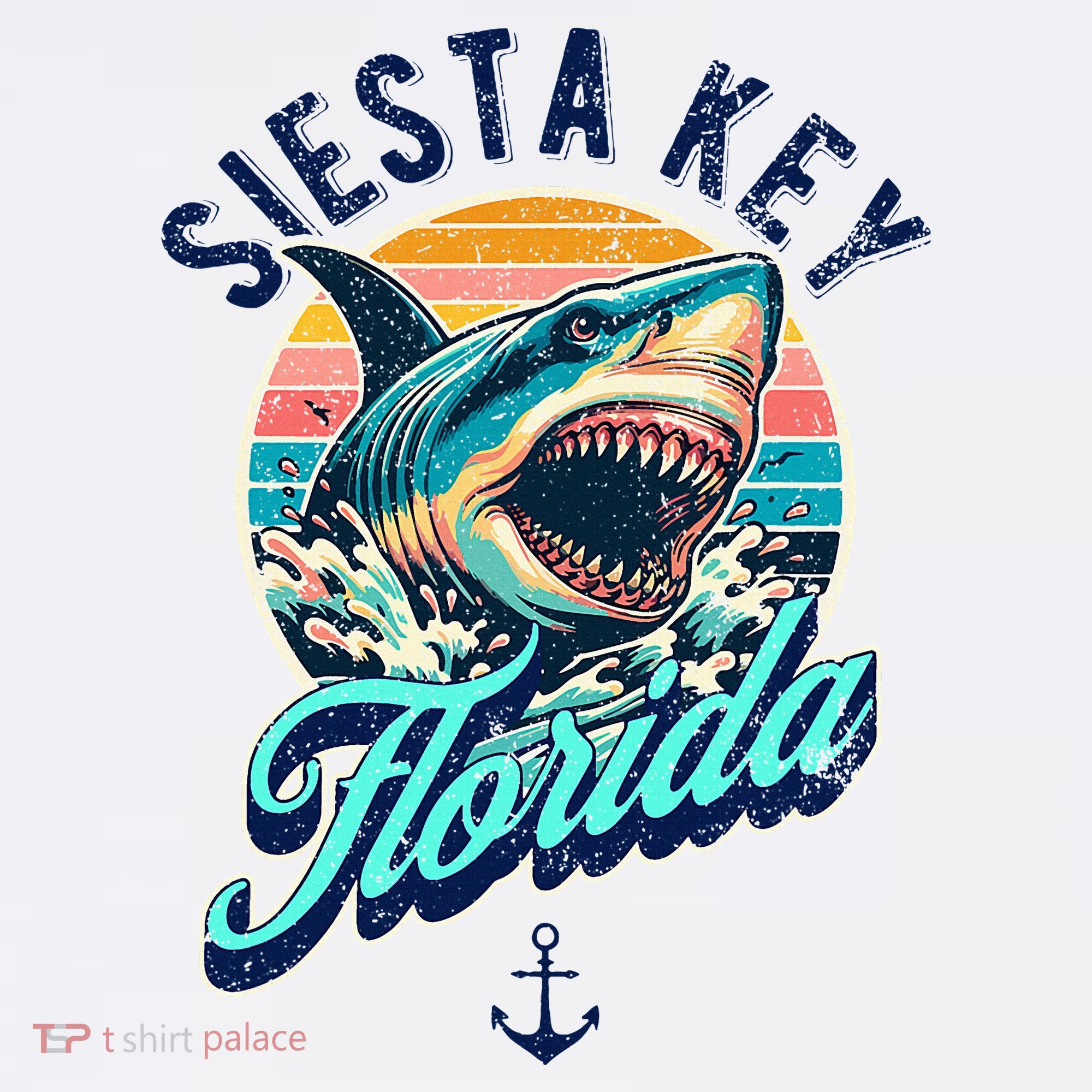 Siesta Key Beach Florida Usa Shark T-Shirt