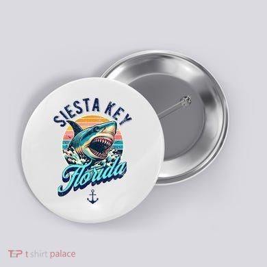 Siesta Key Beach Florida Usa Shark Button