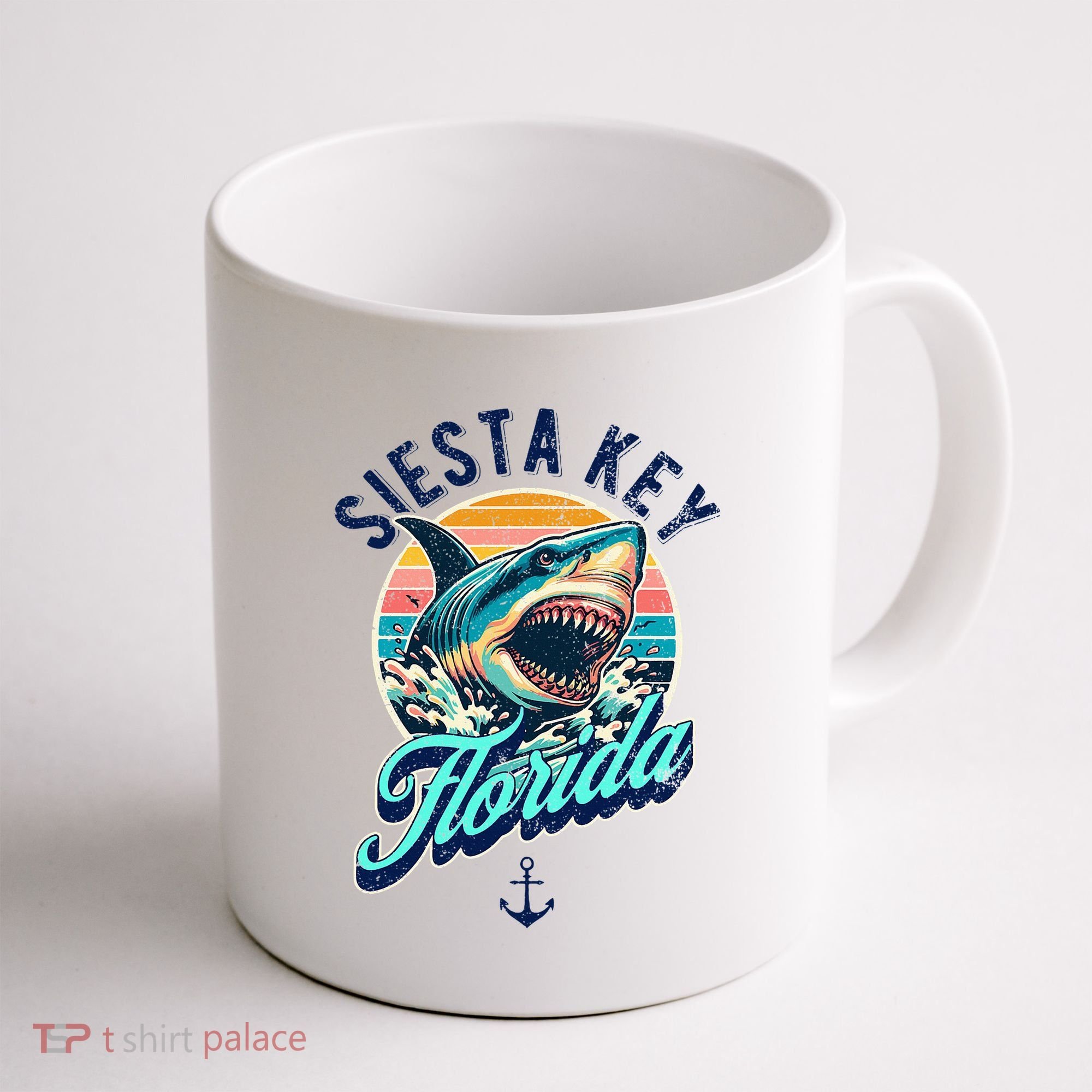 Siesta Key Beach Florida Usa Shark Coffee Mug