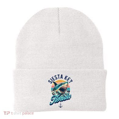 Siesta Key Beach Florida Usa Shark Beanie