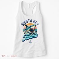 Siesta Key Beach Florida Usa Shark Women's Tank Top thumb 0