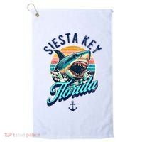 Siesta Key Beach Florida Usa Shark Golf Towel thumb 0