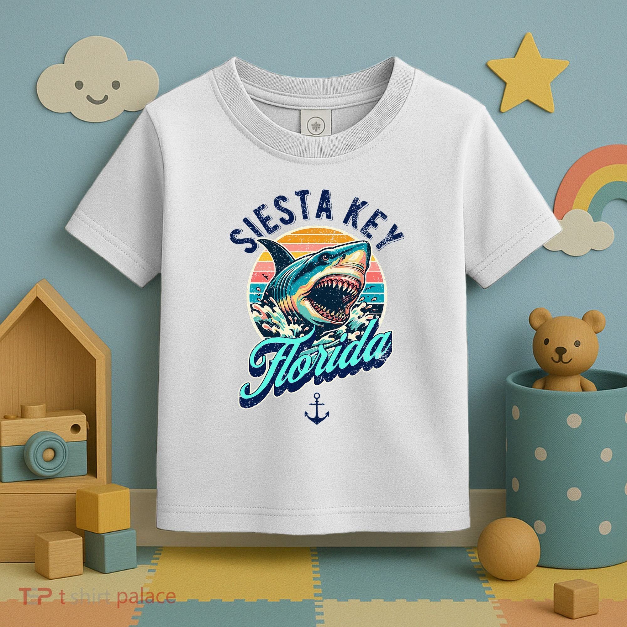Siesta Key Beach Florida Usa Shark Toddler T-Shirt