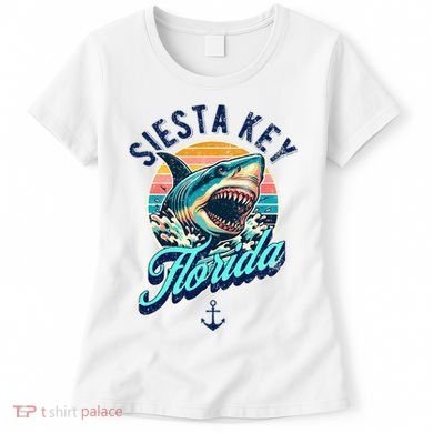 Siesta Key Beach Florida Usa Shark Women's T-Shirt