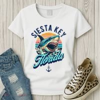 Siesta Key Beach Florida Usa Shark Women's T-Shirt thumb 3