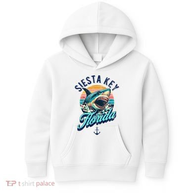 Siesta Key Beach Florida Usa Shark Kids Hoodie