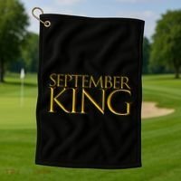 September King Birthday Month Gift Born In September Cute Gift Golf Towel thumb 1