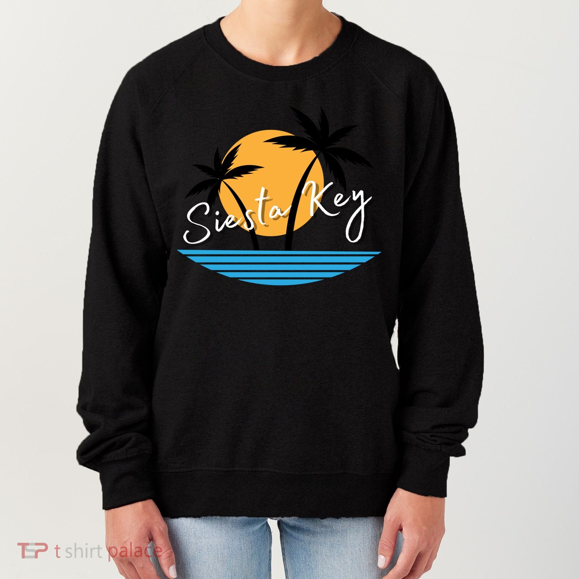 Siesta Key Beach Palm Tree Vacation Trip Matching Group Gift Women's Sweatshirt