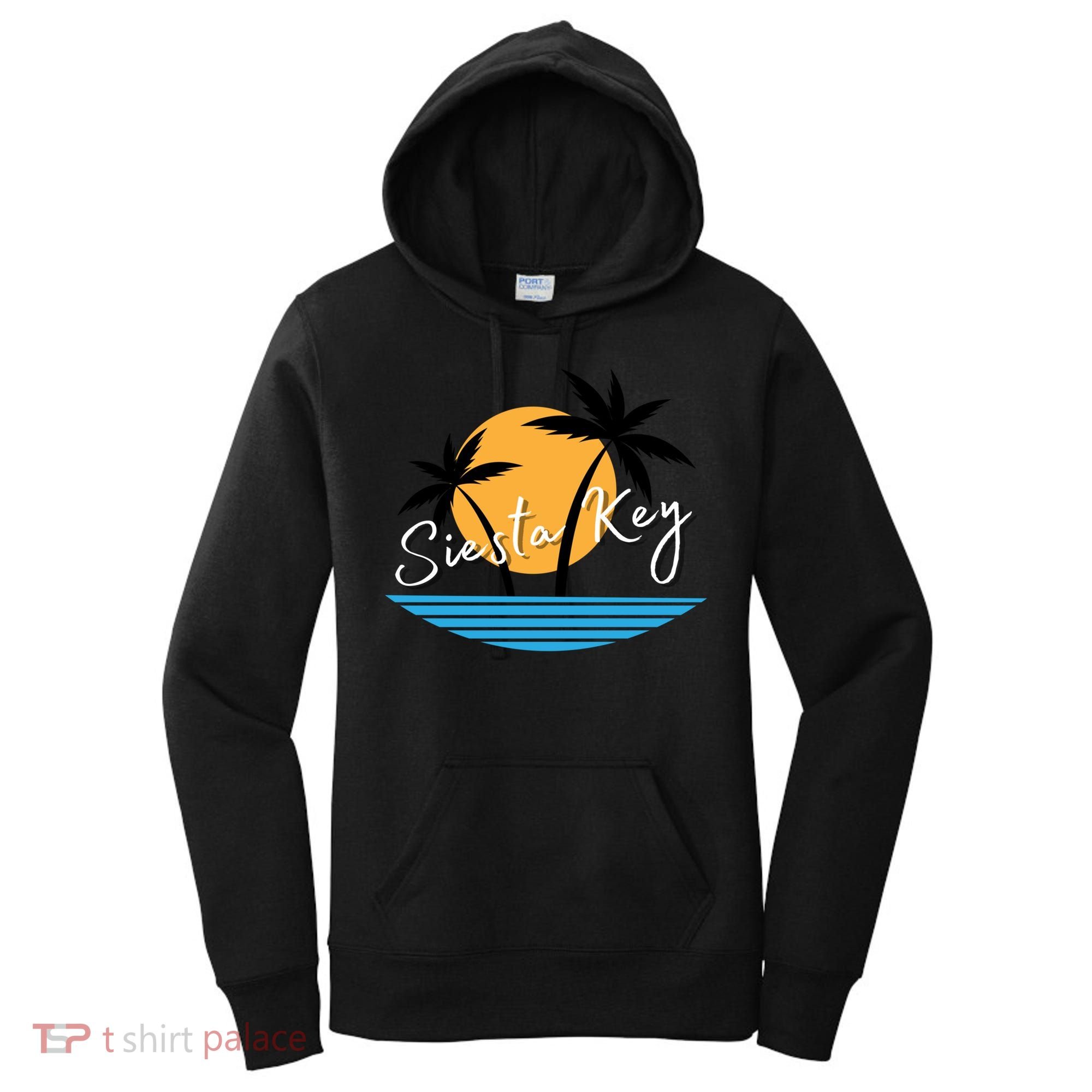Siesta Key Beach Palm Tree Vacation Trip Matching Group Gift Women's Hoodie