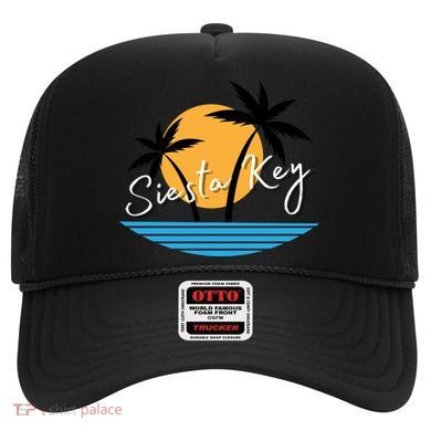 Siesta Key Beach Palm Tree Vacation Trip Matching Group Gift Hat