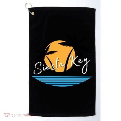 Siesta Key Beach Palm Tree Vacation Trip Matching Group Gift Golf Towel