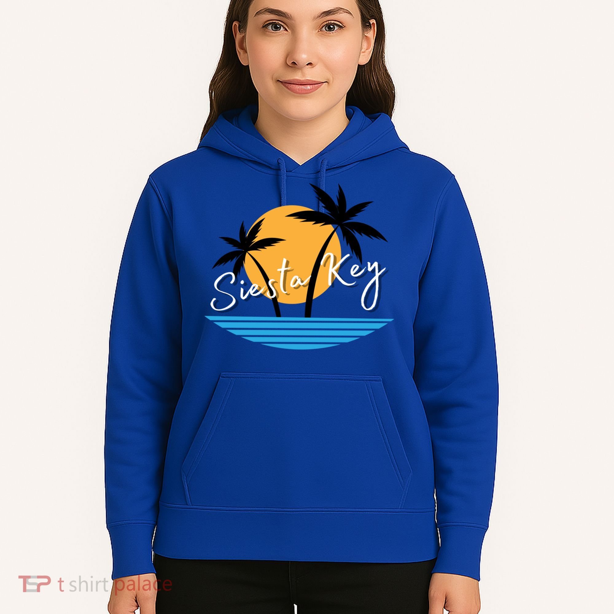 Siesta Key Beach Palm Tree Vacation Trip Matching Group Gift Hoodie