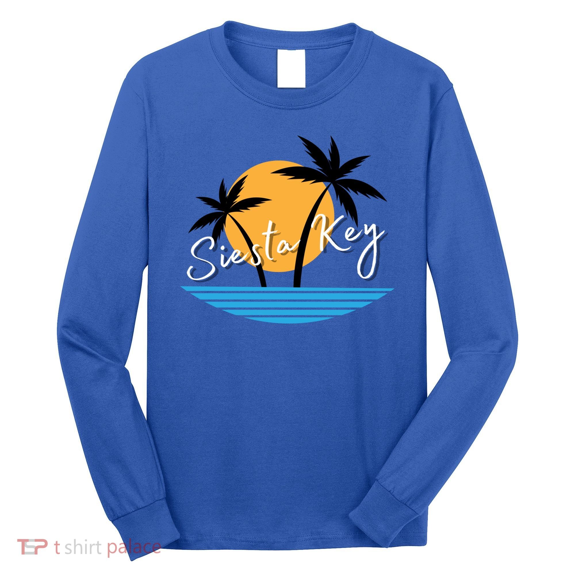 Siesta Key Beach Palm Tree Vacation Trip Matching Group Gift Long Sleeve Shirt
