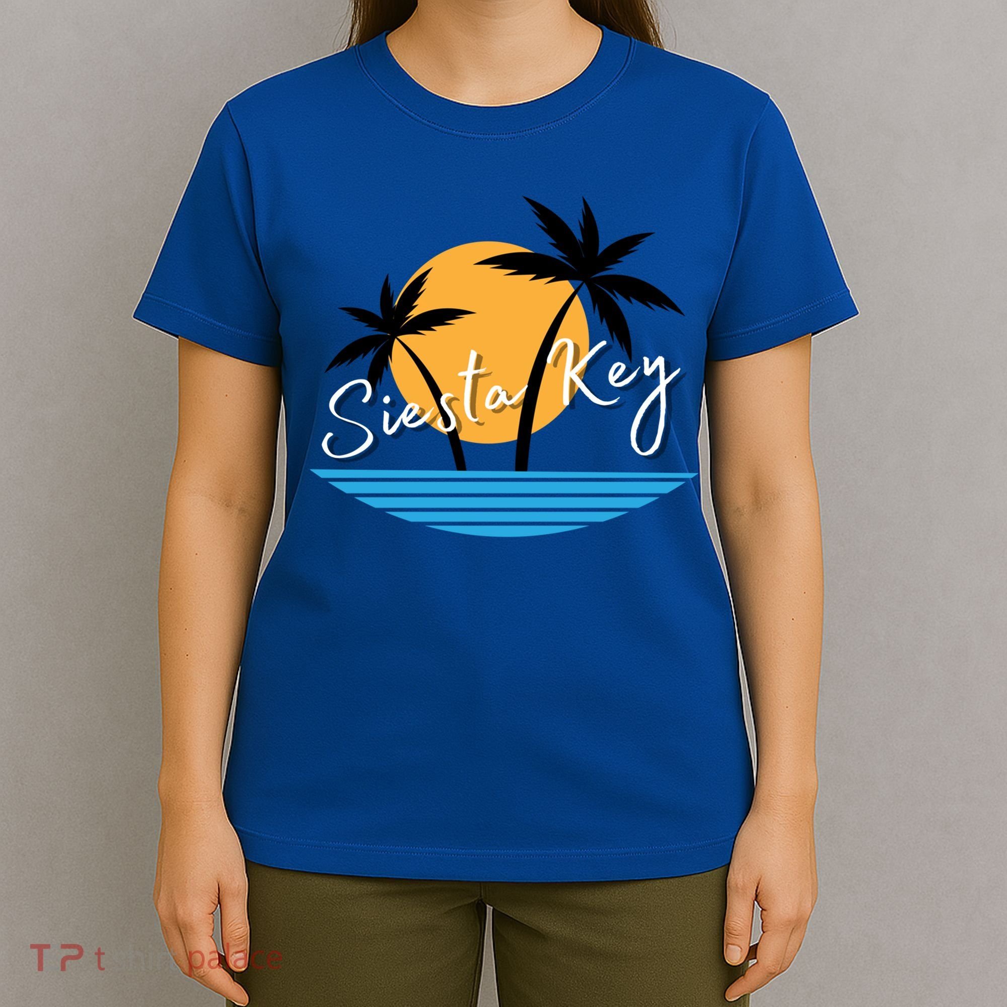 Siesta Key Beach Palm Tree Vacation Trip Matching Group Gift T-Shirt
