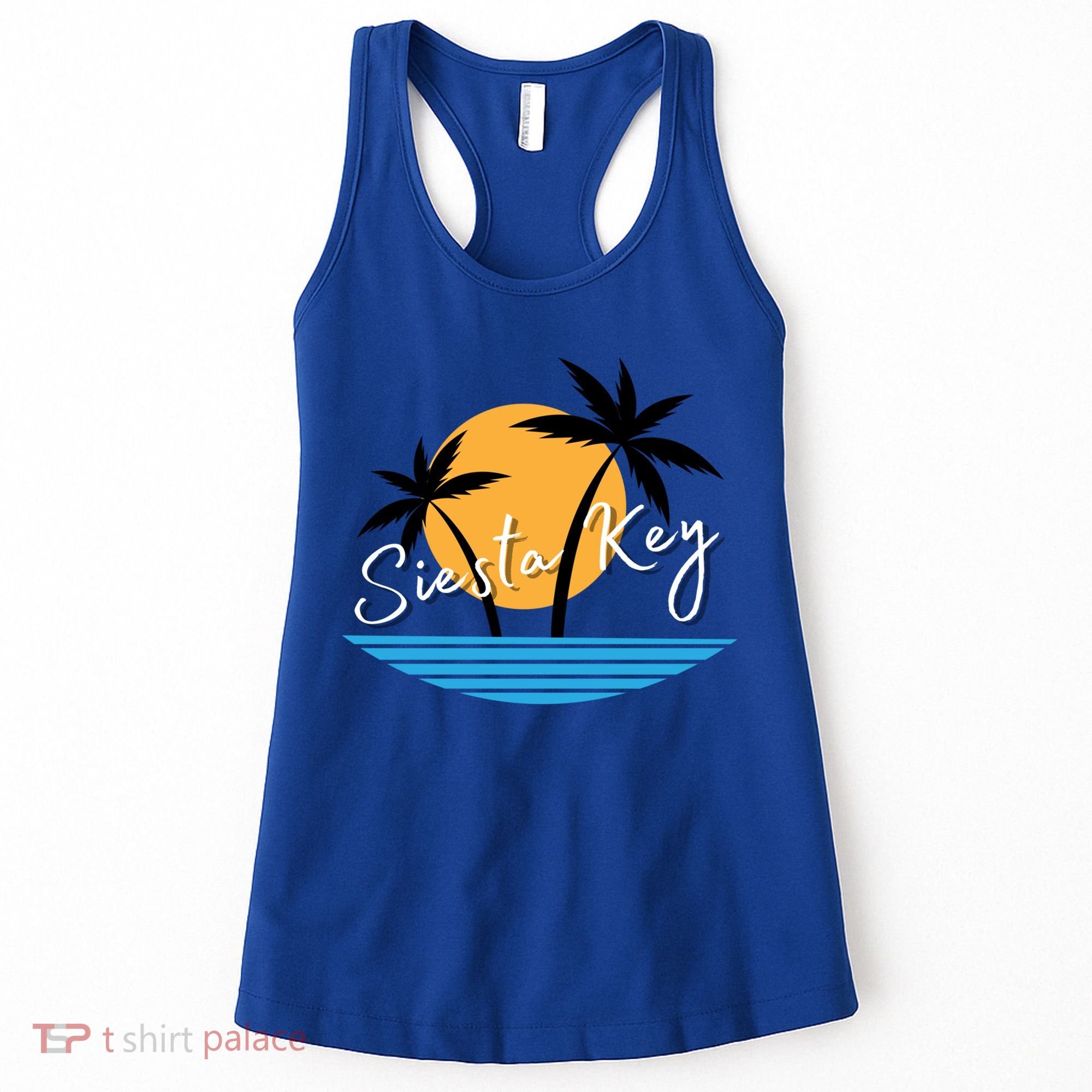 Siesta Key Beach Palm Tree Vacation Trip Matching Group Gift Women's Tank Top