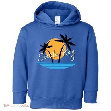 Siesta Key Beach Palm Tree Vacation Trip Matching Group Gift Toddler Hoodie