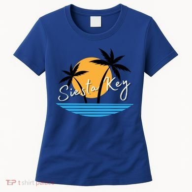 Siesta Key Beach Palm Tree Vacation Trip Matching Group Gift Women's T-Shirt