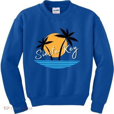 Siesta Key Beach Palm Tree Vacation Trip Matching Group Gift Kids Sweatshirt