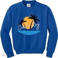 Siesta Key Beach Palm Tree Vacation Trip Matching Group Gift Kids Sweatshirt thumb 0