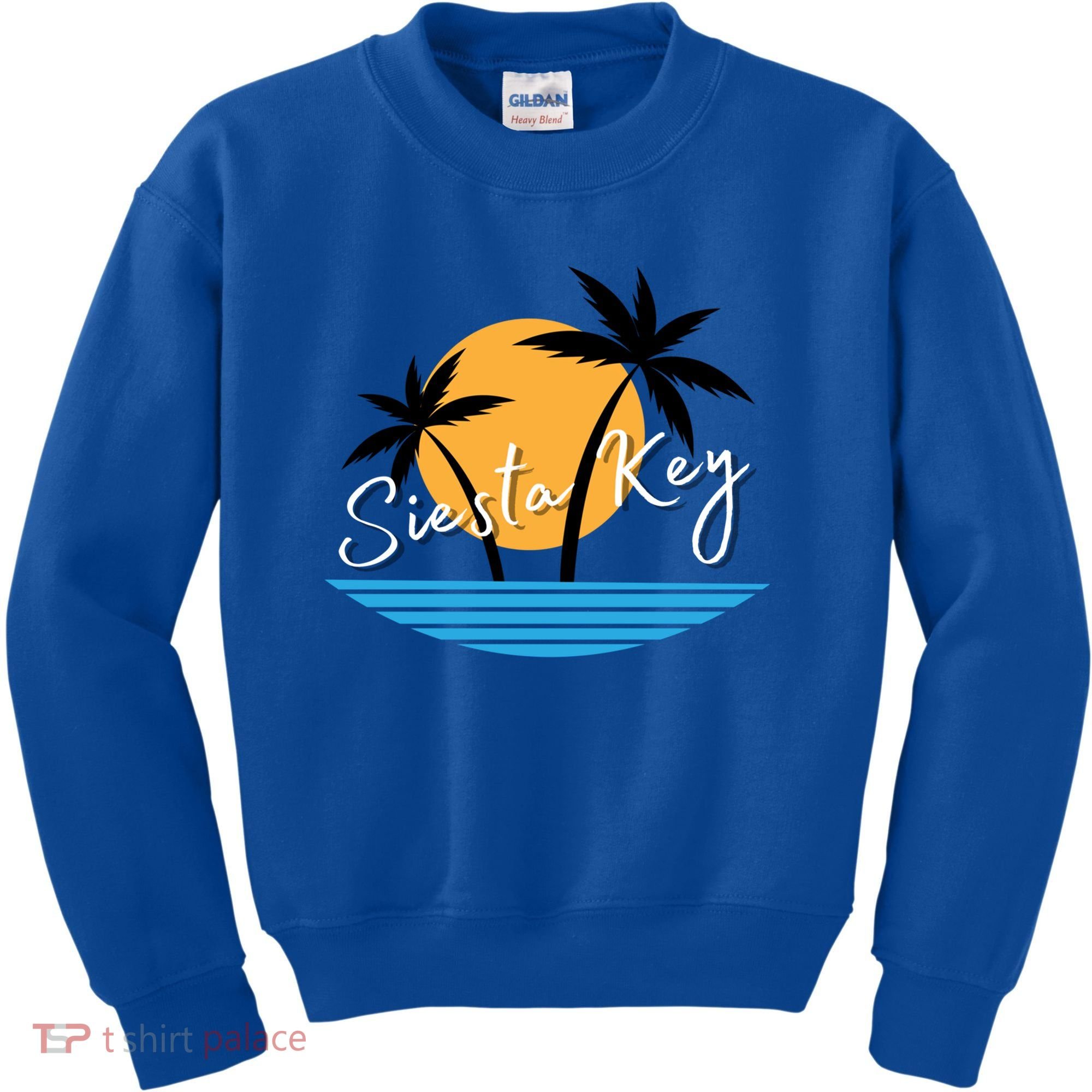 Siesta Key Beach Palm Tree Vacation Trip Matching Group Gift Kids Sweatshirt