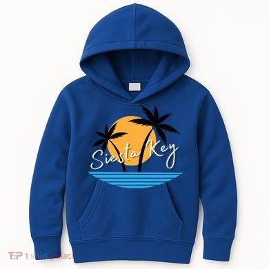 Siesta Key Beach Palm Tree Vacation Trip Matching Group Gift Kids Hoodie