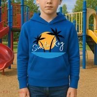 Siesta Key Beach Palm Tree Vacation Trip Matching Group Gift Kids Hoodie thumb 2