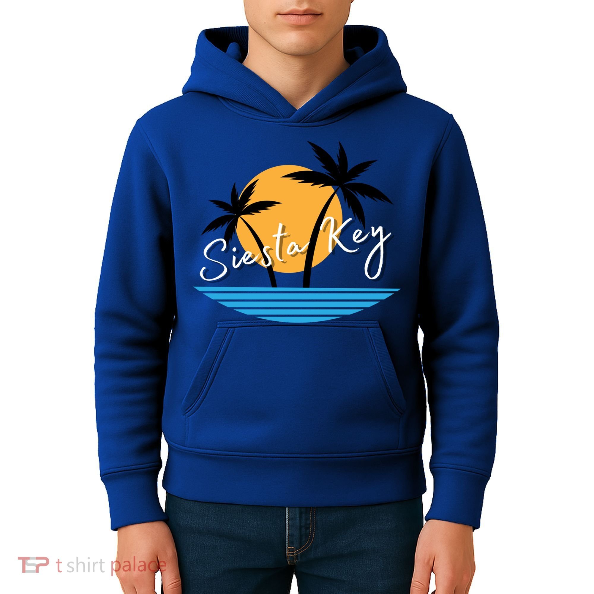 Siesta Key Beach Palm Tree Vacation Trip Matching Group Gift Kids Hoodie